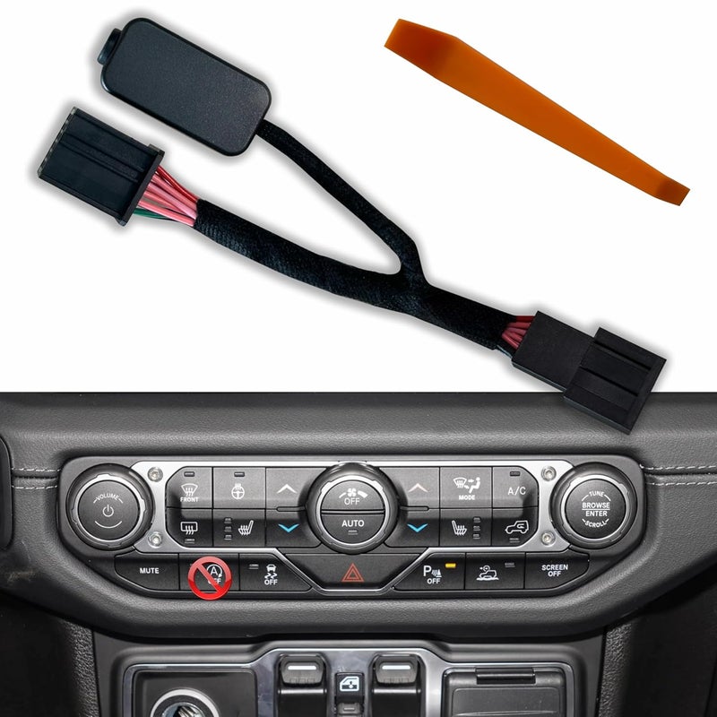 xcarpad Auto Start Stop Eliminator for Jeep Wrangler JL JLU 2018-2025 and Gladiator JT 2020-2025 Upgrade Plug Play Engine System Cable Easy Installation(Not fit 4XE) Car Accessories (Black) - Image 1